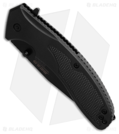 Bear Edge Sideliner Assisted Liner Lock Knife Black Zytel (3.25" Black Serr)