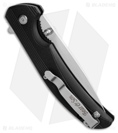 Bear & Son Sideliner Knife Black Zytel (Sat Serr) - Blade HQ