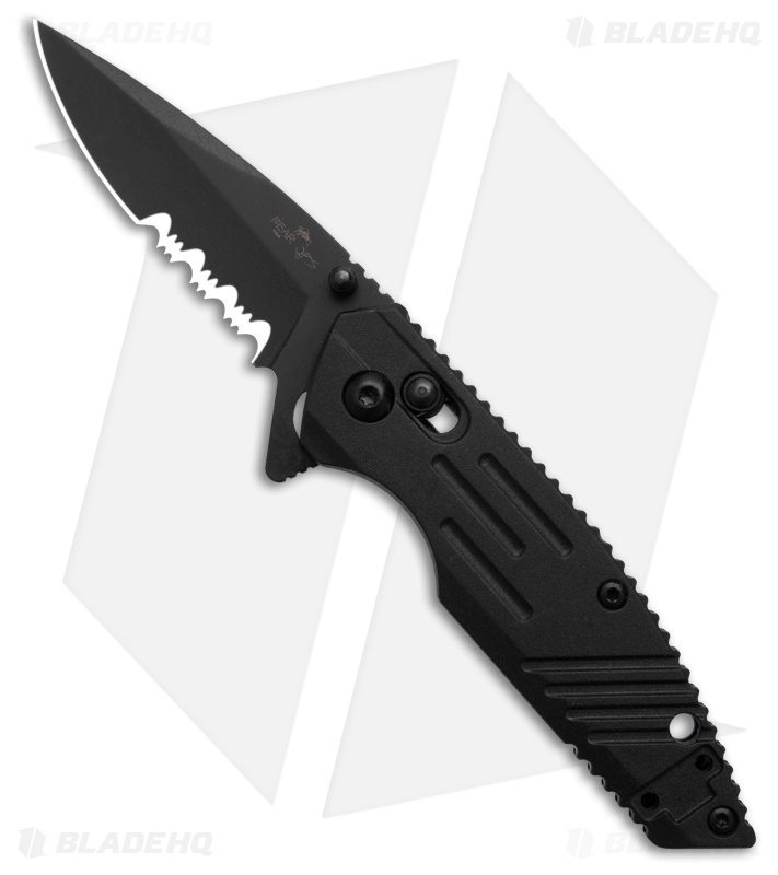 Bear & Son Mini Rancor IX Slide Lock Black Zytel (2.5" Black Serr)