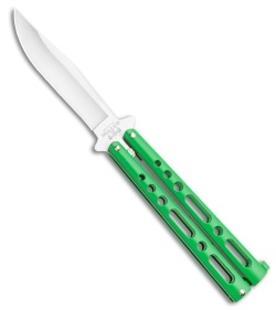 Bear & Son 117 Large Butterfly Knife Green (4" Satin)