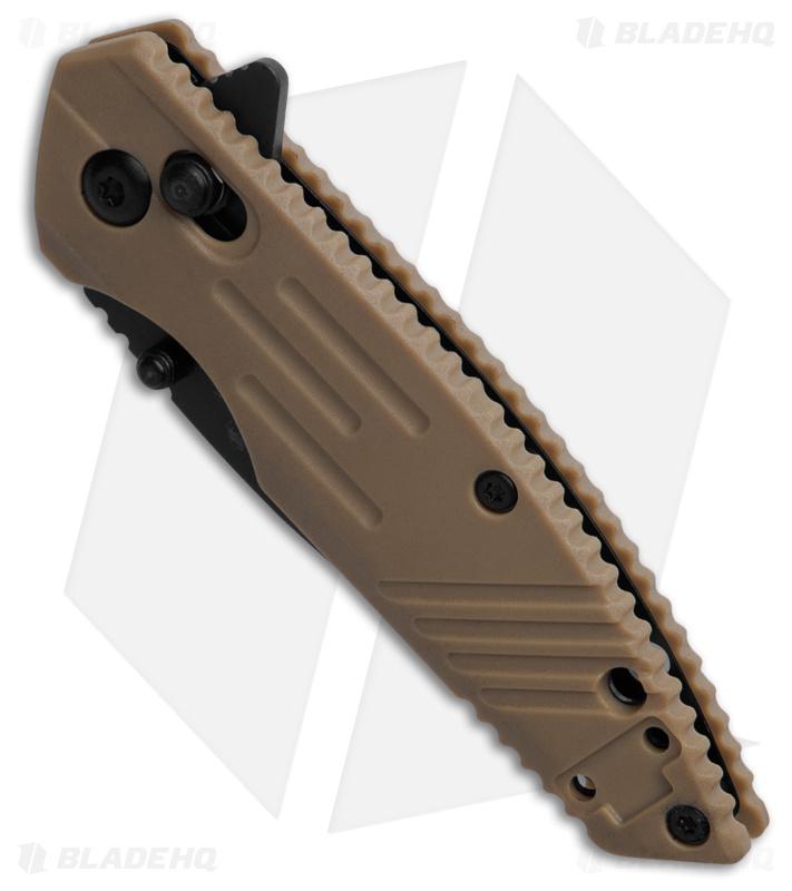 Bear & Son Mini Rancor IX Slide Lock Sand Zytel (2.5" Blk Serr) MC-900-DS7-BSR