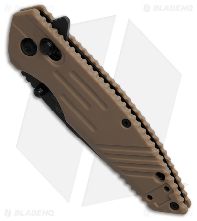 Bear Ops Rancor Black Slide Lock Knife Tan Zytel (2.8" Black)