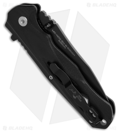 Bear & Son Liner Lock Knife G-10 Black (4.5" Black Serrated) MC-400-B4-BS35SR
