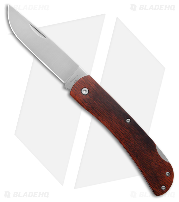 Bear & Son Rosewood Lg Lockback Farmhand Knife - Blade HQ