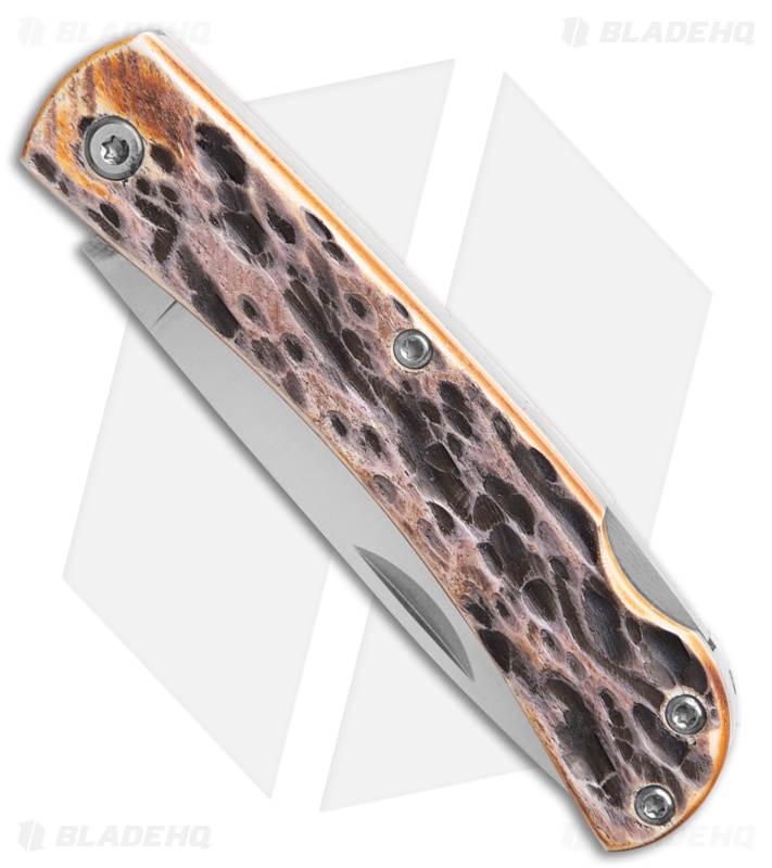 Bear & Son Small Farmhand Lock Back Knife Genuine India Stag Bone