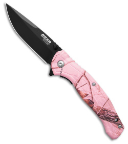 Bear Edge Brisk 2.0 Liner Lock Knife Pink Realtree Edge Camo (3.5" Black) 61536