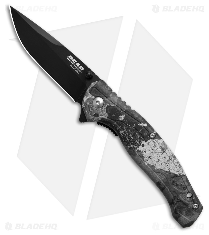 Bear Edge Brisk 2.0 Spring Assisted Knife TrueTimber Midnight Zytel (3.1" Black)