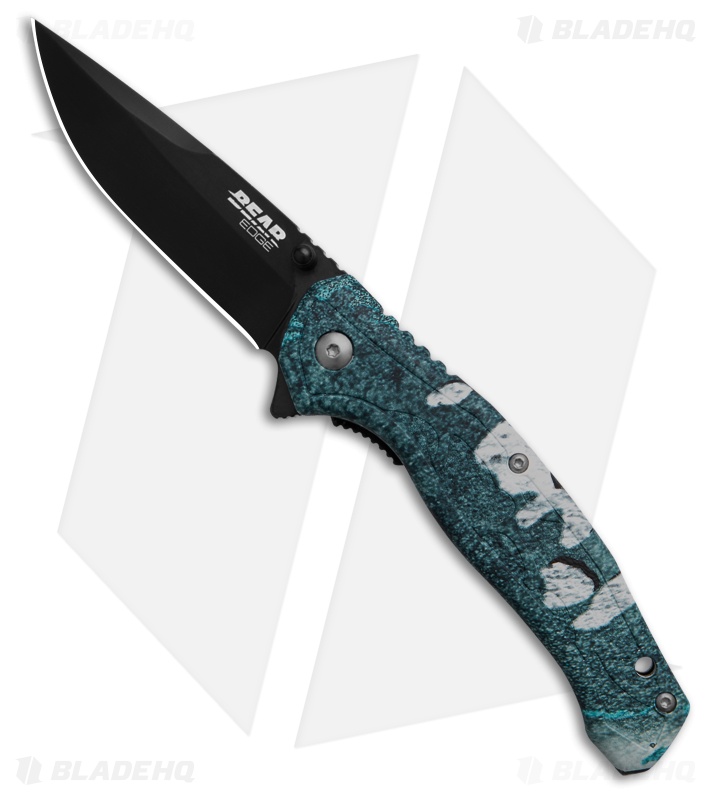 Bear Edge Brisk 2.0 Spring Assisted Knife Rift Blue Zytel
