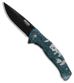Bear Edge Brisk 2.0 Spring Assisted Knife TrueTimber Rift Blue Zytel (3.1" BLK)
