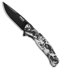 Bear Edge Brisk 2.0 Spring Assisted Knife Viper White Zytel (3.1" Black)