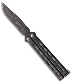 Bear Ops Bear Song VIII Butterfly Knife Galaxy (4.5" Damascus)