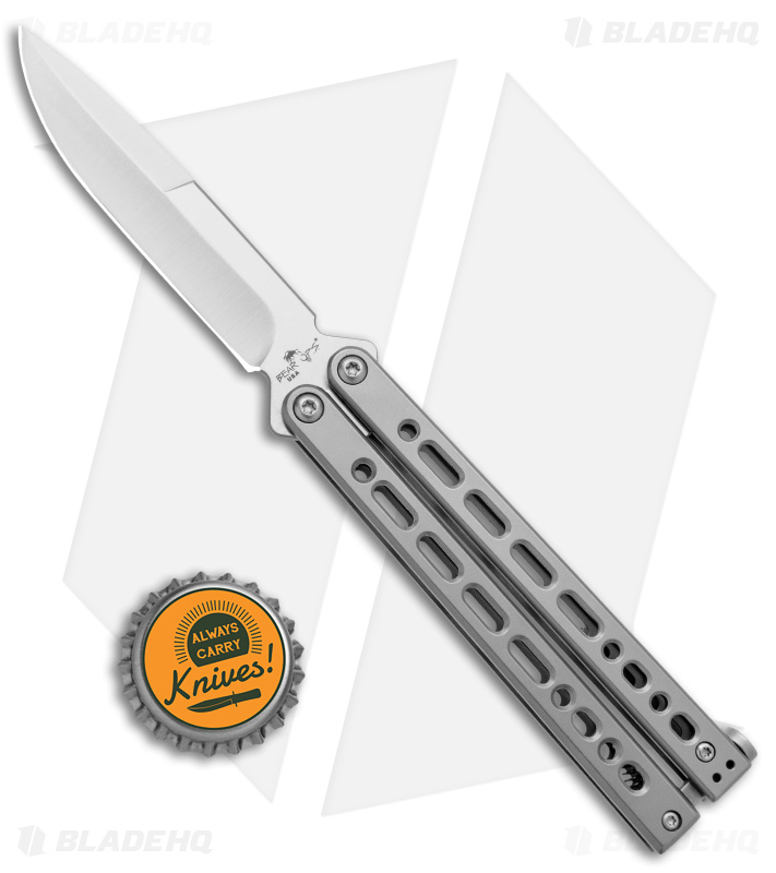 Bear Ops Bear Song VIII Small Bayonet Butterfly Knife Gray (3.75" Satin)