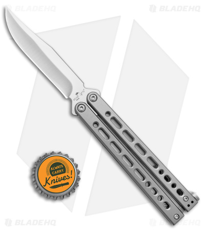 Bear Ops Bear Song VIII Small Clip Point Butterfly Knife Gray (3.75" Satin)