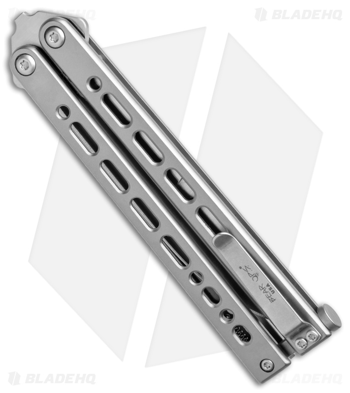 Bear Ops Bear Song VIII Small Clip Point Butterfly Knife Gray (3.75" Satin)