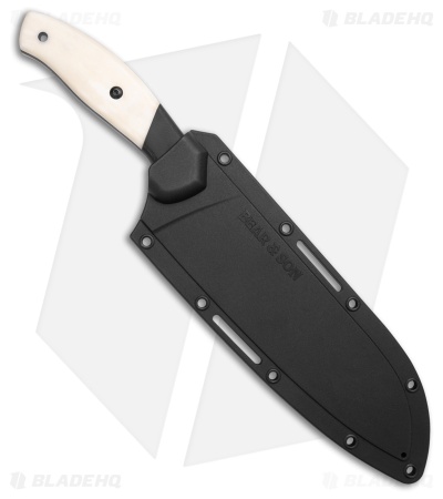 Bear & Son White Smooth Bone Professional Santoku Knife (7.125" SW)