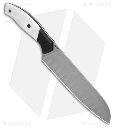 Bear & Son White Smooth Bone Professional Santoku Knife (7.125" SW)