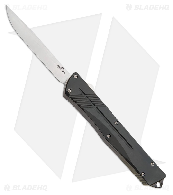 Bear OPS Double Clutch V D/A OTF Automatic Knife Black Aluminum (3.5" Satin)