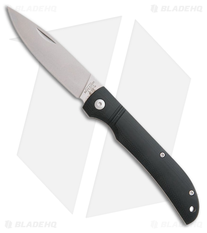 Bear & Son Drop Point Slip Joint Knife Black G-10