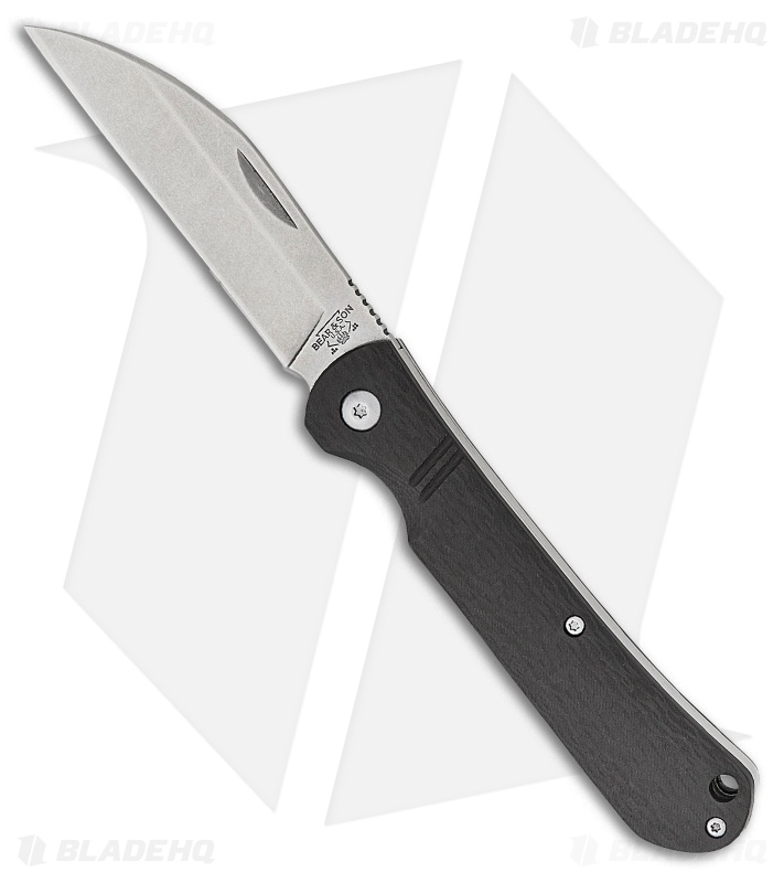 Bear & Son Wharncliffe Slip Joint Knife Carbon Fiber (3.25" Satin)