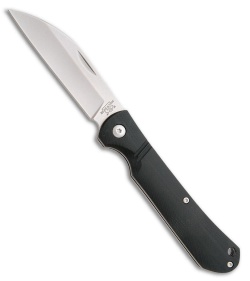 Bear & Son Bear & Son Wharncliffe Slip Joint Knife Black G-10 (3.25" Satin) - $67.95 at Blade HQ