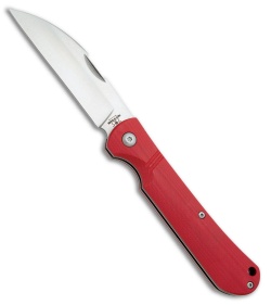 Bear & Son Bear & Son Wharncliffe Slip Joint Knife Red G-10 (3.25" Satin) - $67.95 at Blade HQ