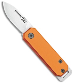 Bear & Son 109 Slip Joint Pocket Knife Orange Aluminum (1.5" Satin)