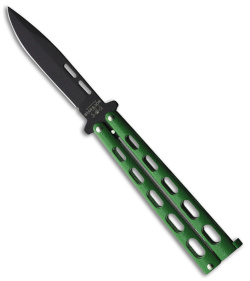 Bear & Son Butterfly 115 Knife Green (3.5" Black)