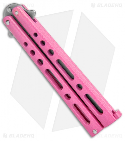 Bear & Son Butterfly Carbon Steel Knife Pink Zinc (5" Stonewash)