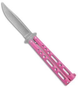 Bear & Son Butterfly Carbon Steel Knife Pink Zinc (5" Stonewash)