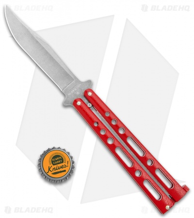 Bear & Son Butterfly Clip Point Red (4"Stonewash)