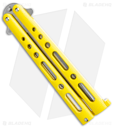 Bear & Son 117 Large Butterfly Knife Yellow (4" SW) 117YSW