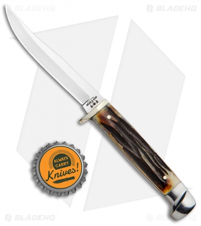 Bear & Son Hunter Fixed Blade Knife India Stag (3.125" Satin) 563