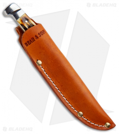 Bear & Son Hunter Fixed Blade Knife India Stag (3.125" Satin) 563