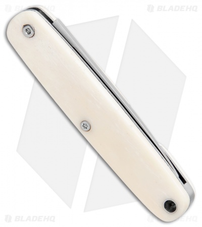 Bear & Son One Blade Pen Knife 3 1/2" White Smooth Bone WSB79