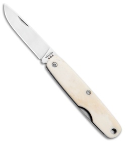 Bear & Son One Blade Pen Knife 3 1/2" White Smooth Bone WSB79