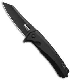 Bear Edge Sideliner Reverse Tanto Flipper Knife Black Al (3.5" Black)