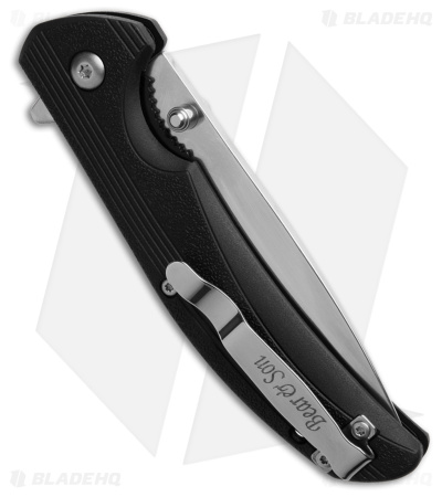 Bear & Son Sideliner Liner Lock Knife Black Zytel (3.25" Satin)