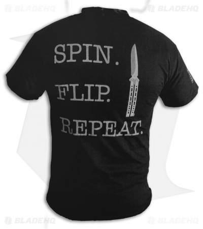Bear & Son Flip, Spin & Repeat Butterfly knife Short Sleeve T-Shirt 