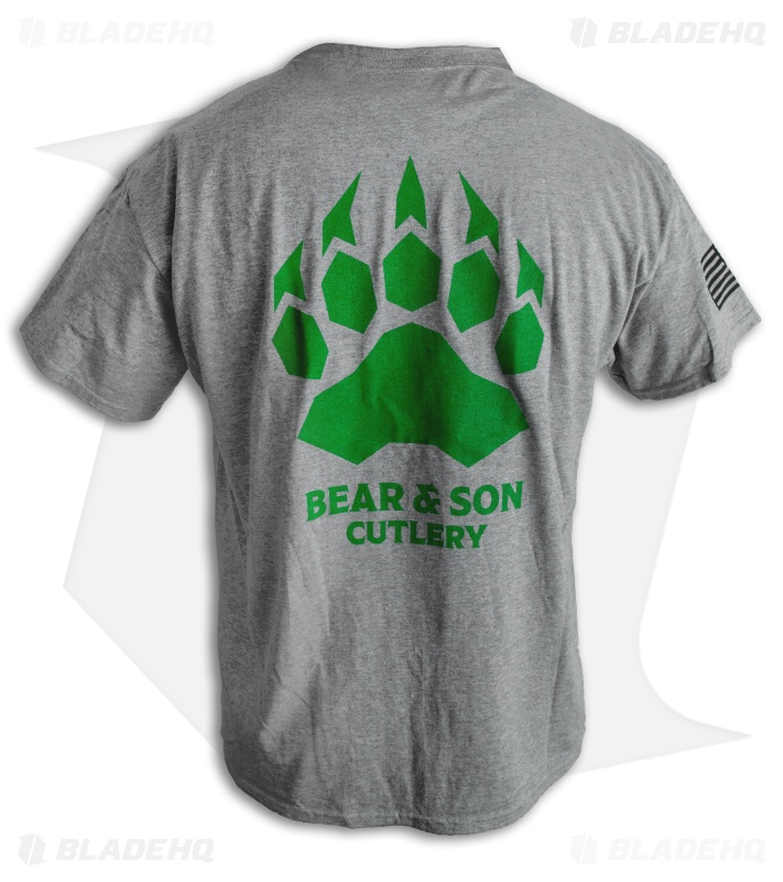Bear & Son Triple X Butterfly Knife Just Flip It Short Sleeve Gray T-Shirt 