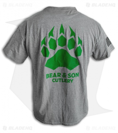 Bear & Son Triple X Butterfly Knife Just Flip It Short Sleeve Gray T-Shirt 