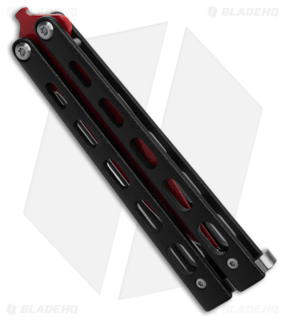 Bear and Son Widow Series Butterfly Knife Black (3.2" Red)