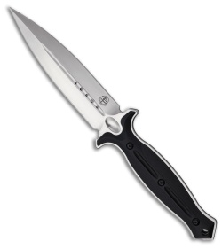 Begg Knives Filoso Dagger Fixed Blade Knife Black Polymer (5.5" Satin)