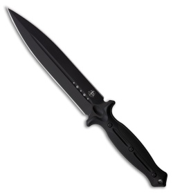 Begg Knives Filoso Dagger Fixed Blade Knife Black Polymer (8" Black)