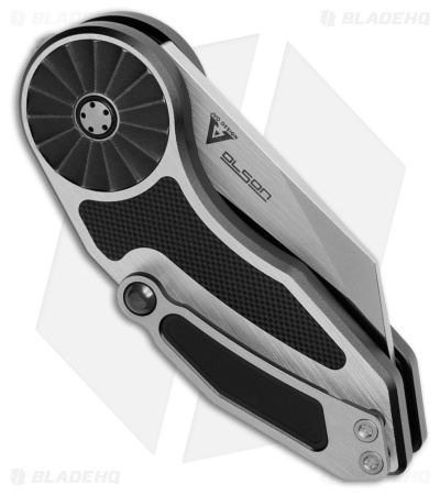 Begg Knives Micro Burst Rosette Button Lock Knife Al + Black G-10 (2.2" Satin)