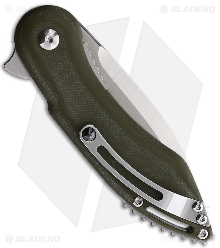 Begg Knives Mini Glimpse OD Green G-10 (3" Satin D2)