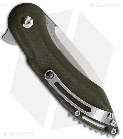Begg Knives Mini Glimpse OD Green G-10 (3" Satin D2)