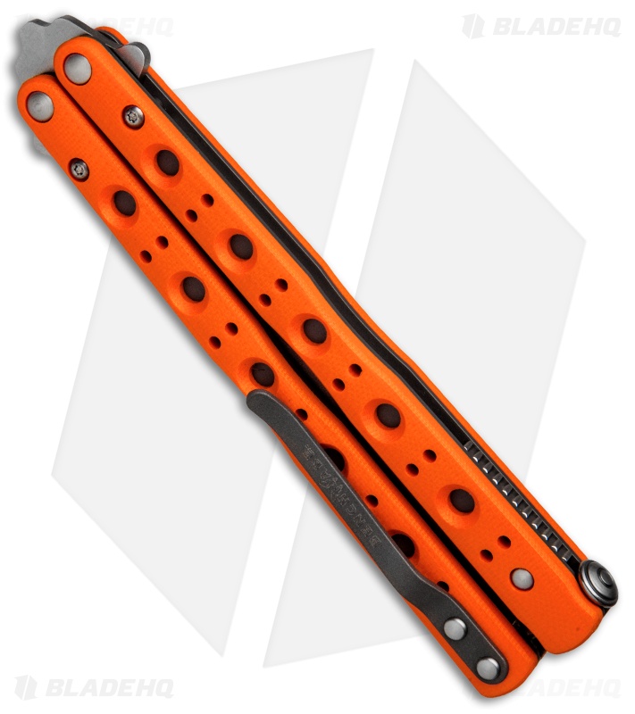 Benchmade 51 Morpho Balisong Butterfly Knife Orange G-10 (4.25" SW) 51-1801