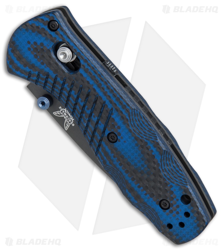Benchmade Mini Barrage AXIS-Assist Forum Knife Blue G10/CF (Black M390) 586-1701