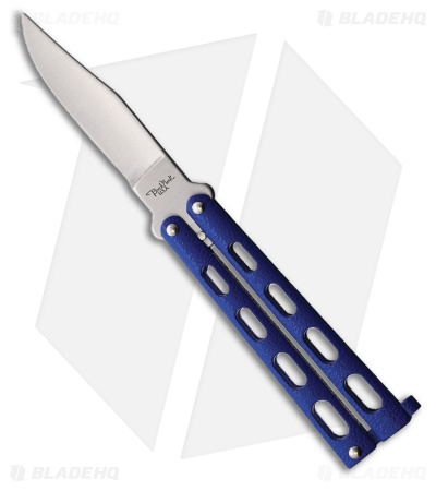 Benchmark Blue Butterfly Knife (3.50" Satin)