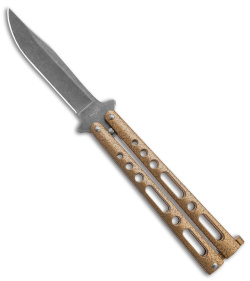 Benchmark Butterfly Knife Gold Epoxy Steel (4&quot; Stonewash) | 149508
